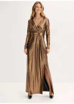 Abendkleid aus feinem Jersey mit Glanz