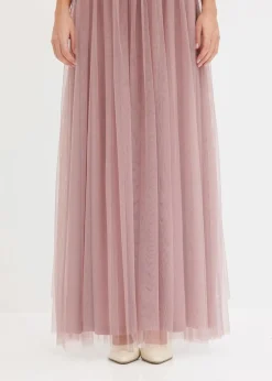 Abendkleid aus zartem Tüll mit Paillettenstickerei