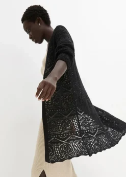 Ajour Longstrickjacke
