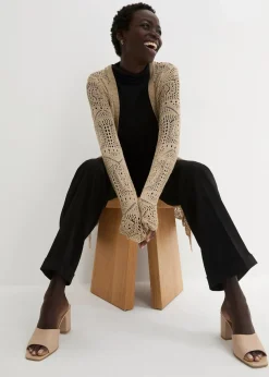 Ajour Longstrickjacke