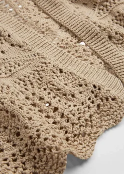 Ajour Longstrickjacke