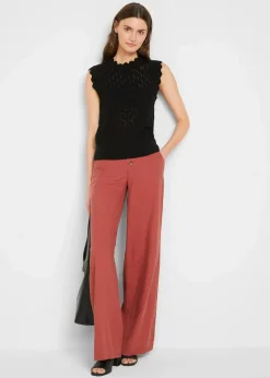 Ajour-Pullunder aus Baumwoll-Mix