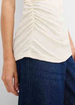 Asymmetrisches Top aus leichtem Crêpe