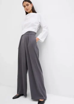 Ausgestellte Bundfaltenhose