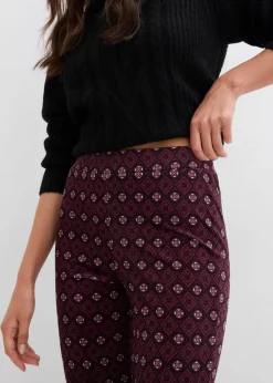 Ausgestellte Leggings aus softem Samt