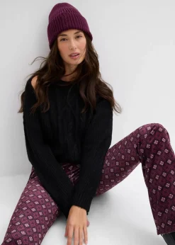 Ausgestellte Leggings aus softem Samt