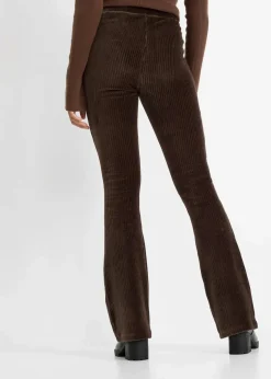 Ausgestellte Leggings in Cordoptik