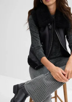 Ausgestellte Leggings mit Glitzergarn