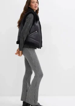 Ausgestellte Leggings mit Glitzergarn