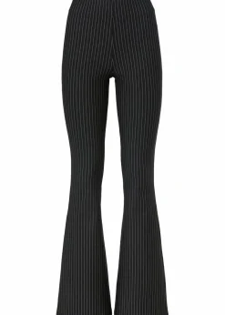 Ausgestellte Schlupfhose mit Nadelstreifen