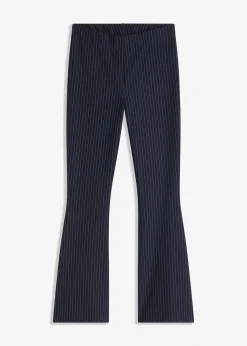 Ausgestellte Schlupfhose mit Nadelstreifen