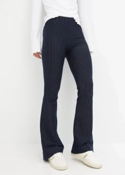 Ausgestellte Schlupfhose mit Nadelstreifen