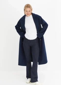 Ausgestellte Schlupfhose mit Nadelstreifen