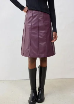 Ausgestellter Lederrock aus Lammnappa