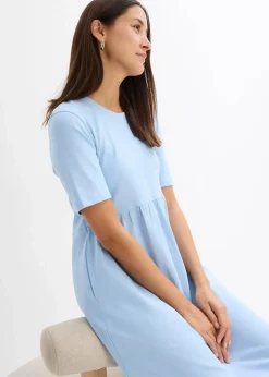 Ausgestelltes Jerseykleid aus schwerer Baumwolle