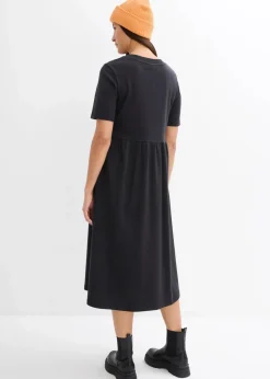 Ausgestelltes Jerseykleid aus schwerer Baumwolle