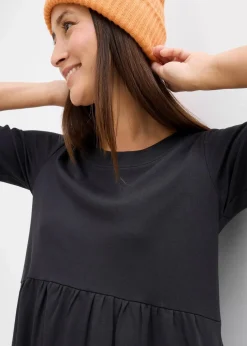 Ausgestelltes Jerseykleid aus schwerer Baumwolle