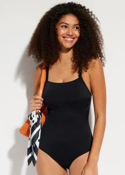 Badeanzug mit eckigem Ausschnitt