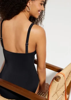 Badeanzug mit eckigem Ausschnitt