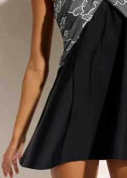 Badekleid mit Wickel-Optik