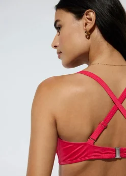 Balconette-Bikini aus glänzendem Material (2-tlg.Set)