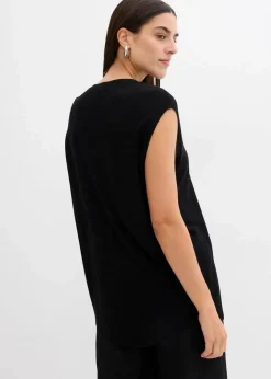 Ballonförmiges Stricktop aus feiner Viskose