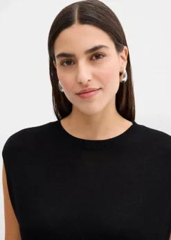 Ballonförmiges Stricktop aus feiner Viskose