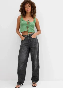 Balloon-Jeans Mid Waist, Super Soft