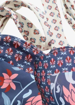 Bandeau-Badeanzug mit breiten Trägern