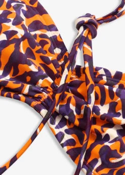 Bandeau-Bikinioberteil mit abnehmbaren Trägern