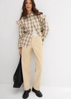 Barrel-Cordhose Mid Waist