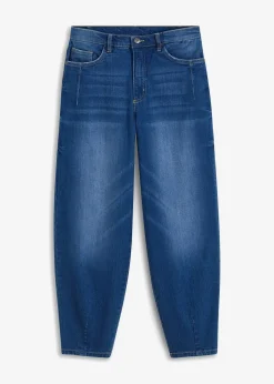 Barrel-Jeans, High Waist, Bio-Baumwolle