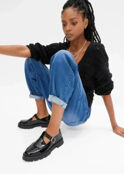 Barrel-Jeans, High Waist, Bio-Baumwolle