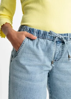 Barrel-Jeans, Mid Waist, Bequembund