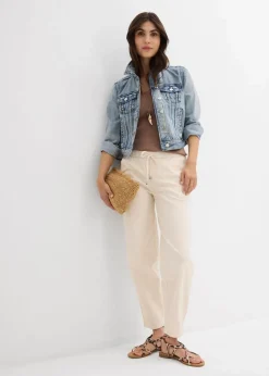 Barrel-Jeans, Mid Waist, Bequembund