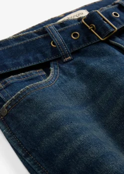 Barrel-Jeans Mid Waist mit Gürtel