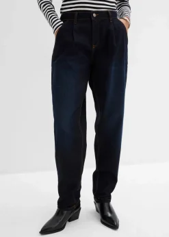 Barrel-Jeans, Mid Waist, Stretch