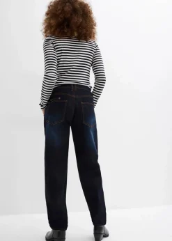 Barrel-Jeans, Mid Waist, Stretch