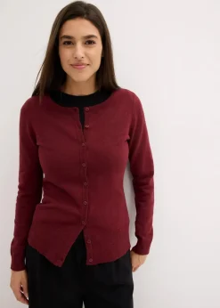 Basic Feinstrickjacke mit recycelter Baumwolle