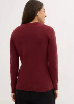 Basic Feinstrickjacke mit recycelter Baumwolle