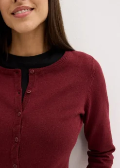 Basic Feinstrickjacke mit recycelter Baumwolle