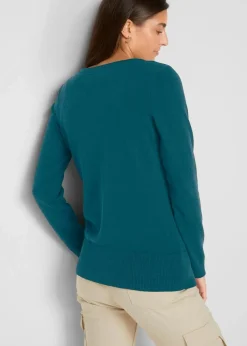 Basic Feinstrickjacke mit recycelter Baumwolle