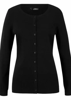 Basic Feinstrickjacke mit recycelter Baumwolle