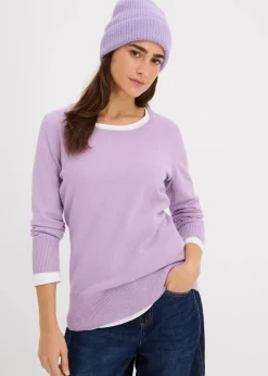 Basic Pullover mit recycelter Baumwolle