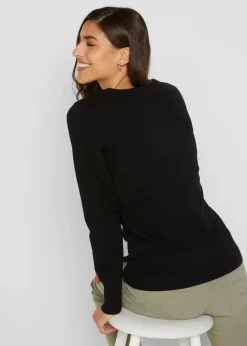 Basic Pullover mit recycelter Baumwolle