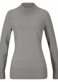 Basic Pullover mit Stehkragen mit recycelter Baumwolle