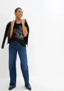 Baumwoll Flammgarn-Shirt, Kurzarm