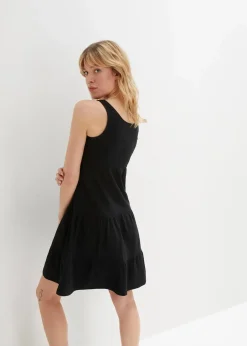 Baumwoll Jerseykleid, kurz