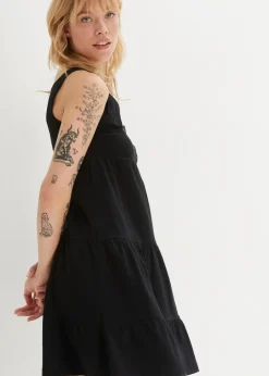 Baumwoll Jerseykleid, kurz