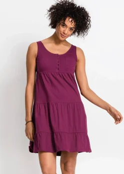 Baumwoll Jerseykleid, kurz